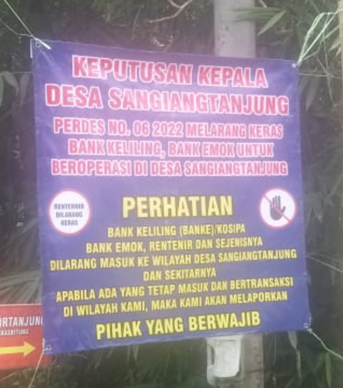 Kepala Desa Sangiangtanjung Menolak Adanya Bank Emok 