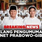 Presiden Prabowo Umumkan Kabinet Merah Putih di Istana Kepresidenan