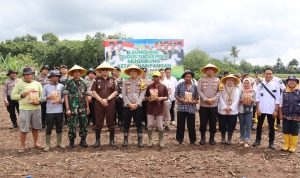 Sukseskan Ketahanan Pangan Nasional, Polres Musi Rawas Bersama Stakeholders Terkait Tanam dan Berikan Bibit Jagung 